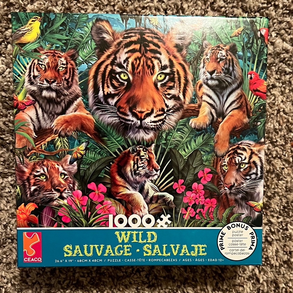 Ceaco Wild Tiger Jungle Puzzle - 1000 Pieces